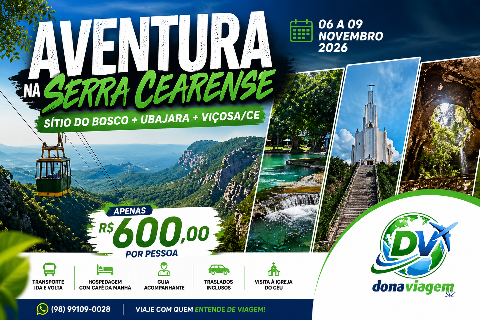Paisagem da serra cearense em excursão