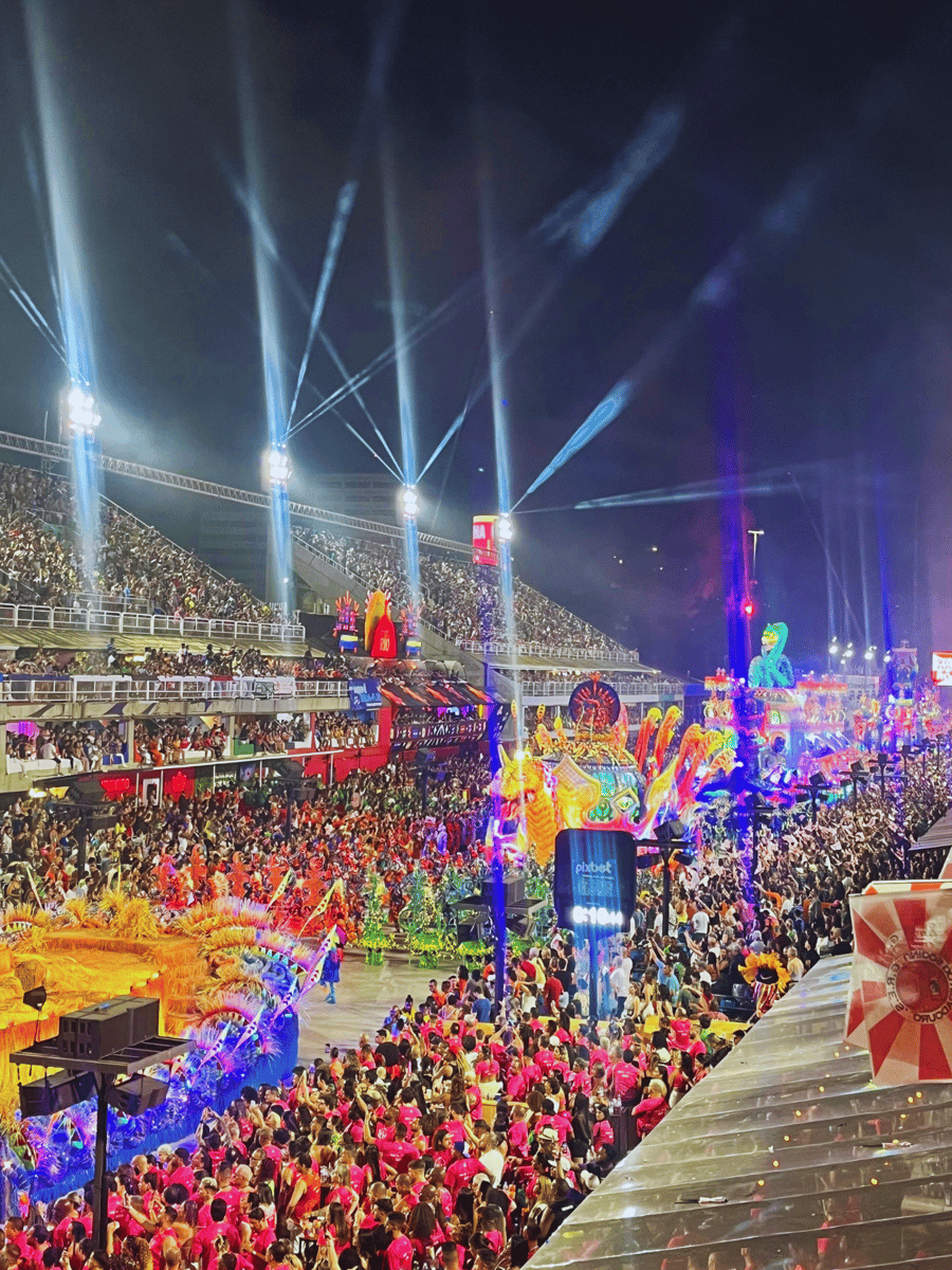 Essa é a visão do local do seu ingresso, na "paradinha" da bateria e em próximo aos jurados 