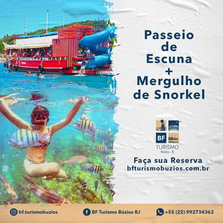 Pacote especial: Passeio de Barco + Mergulho de Snorkel