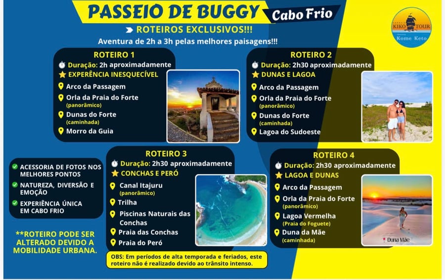 Passeio de Buggy - Cabo Frio