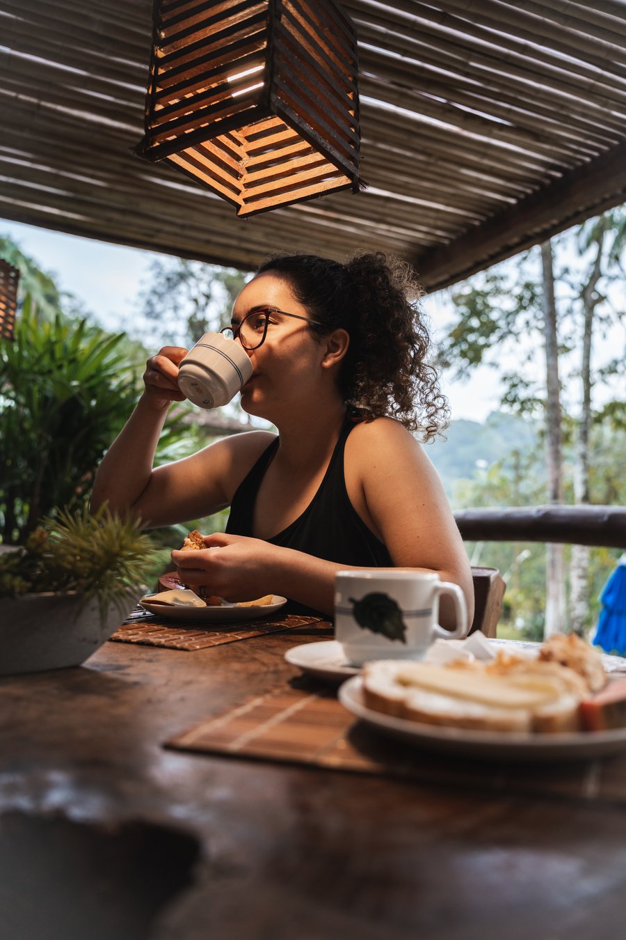 Café da manhã com vista panorâmica