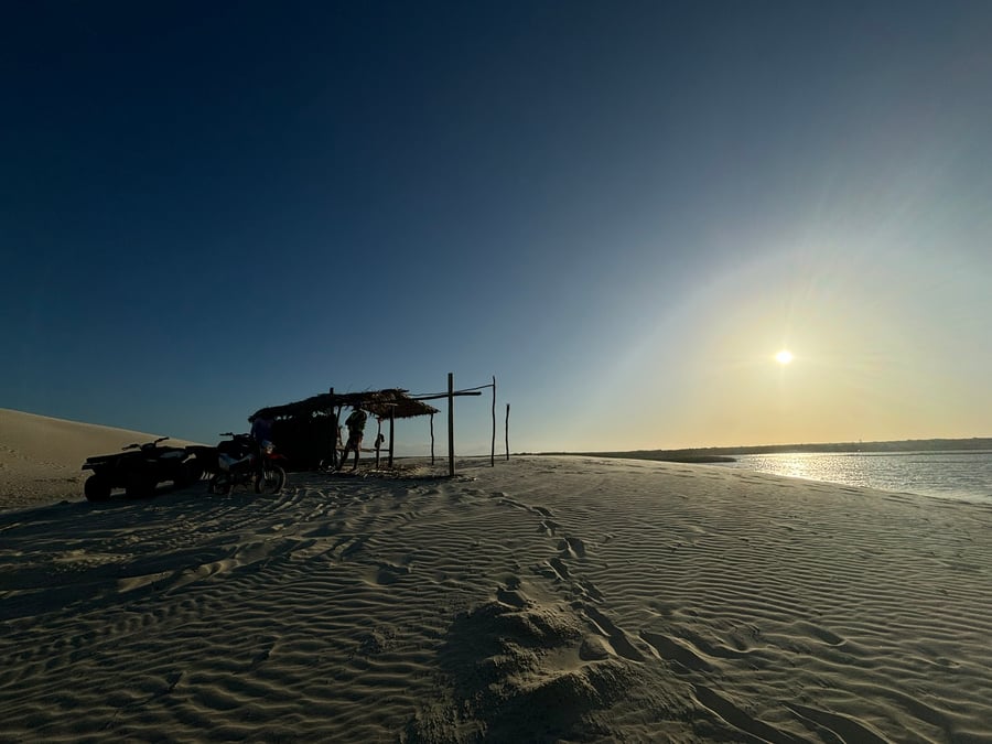 Por do sol nos lençóis piauienses