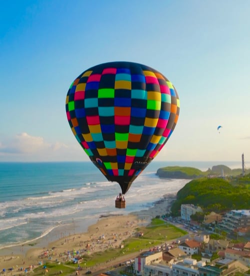 Passeio de balão em Torres: uma experiência única e emocionante nas belas paisagens do litoral norte do Rio Grande do Sul