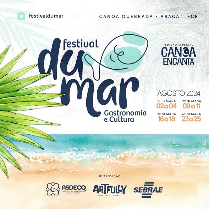 Festival du Mar celebra a gastronomia de Canoa Quebrada em uma programação recheada de atividades.