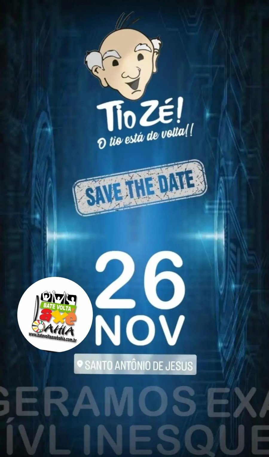  Ingresso da Festa do Tio Zé+Bate Volta 