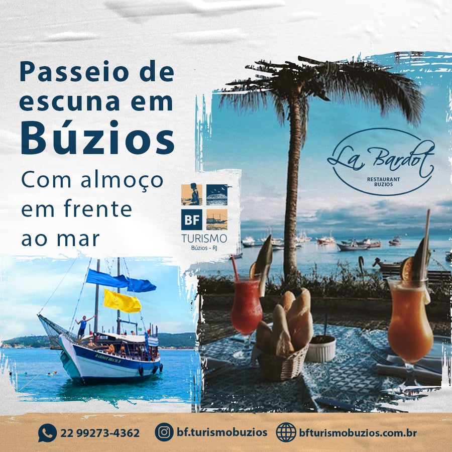 Pacote especial: Passeio de Escuna + Almoço frente ao mar