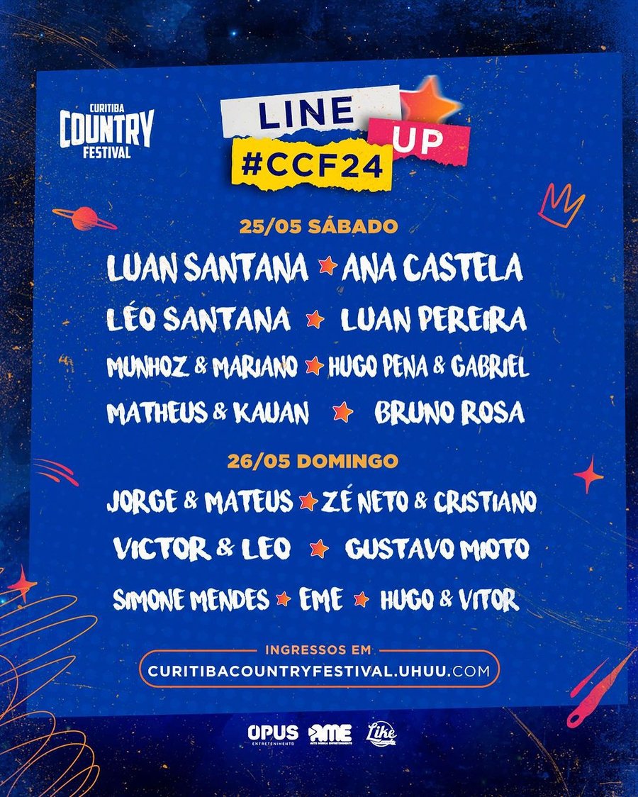 25 & 26/05 | Curitiba - 15º Edição - Curitiba Country Festival 2024 