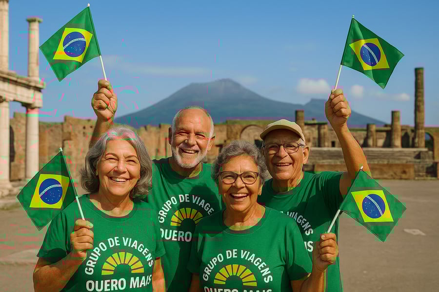 Grupo de viagens em família 