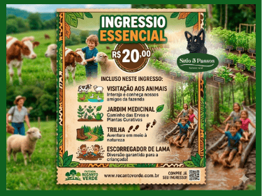 INGRESSO VISITAÇÃO + PASSEIOS SÍTIO 5 PASSOS