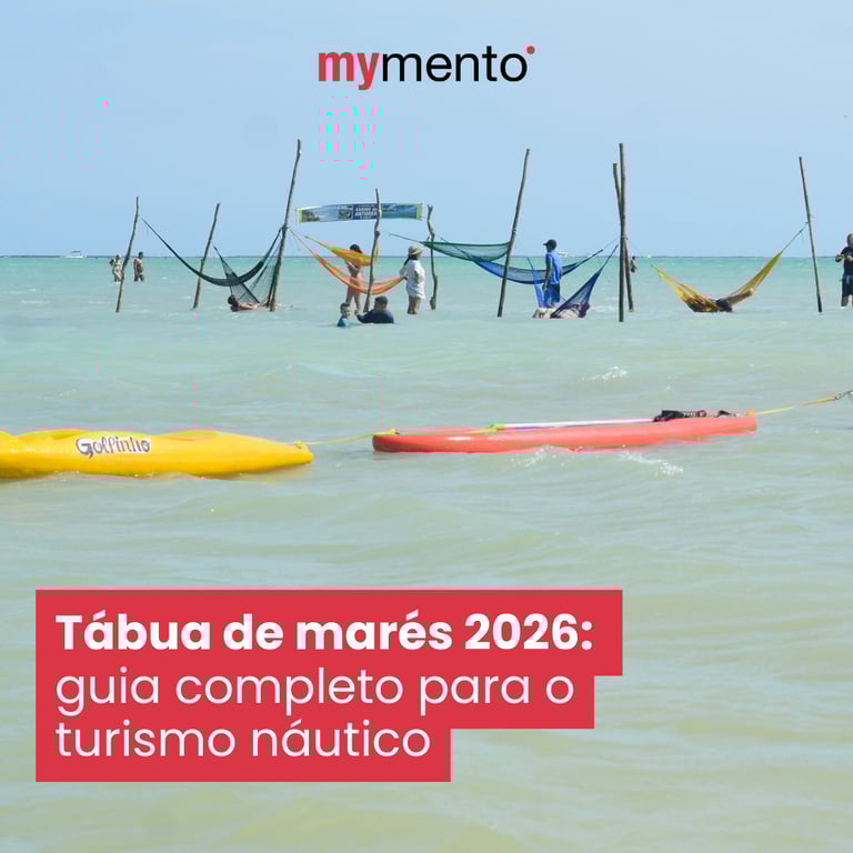 Tábua de marés 2026 aplicada ao turismo náutico, auxiliando no planejamento de passeios de lancha, escuna e atividades marítimas.