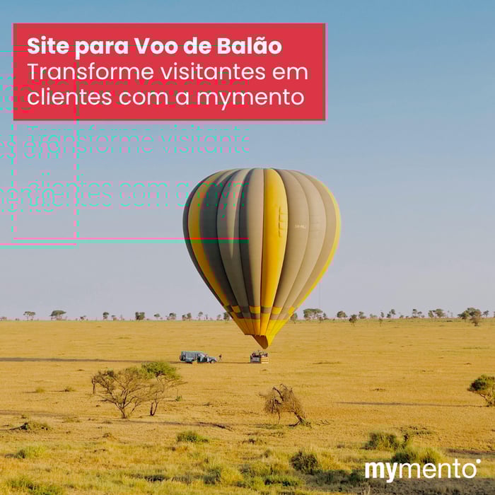 Site para Voo de Balão: transforme vitantes em clientes com a mymento