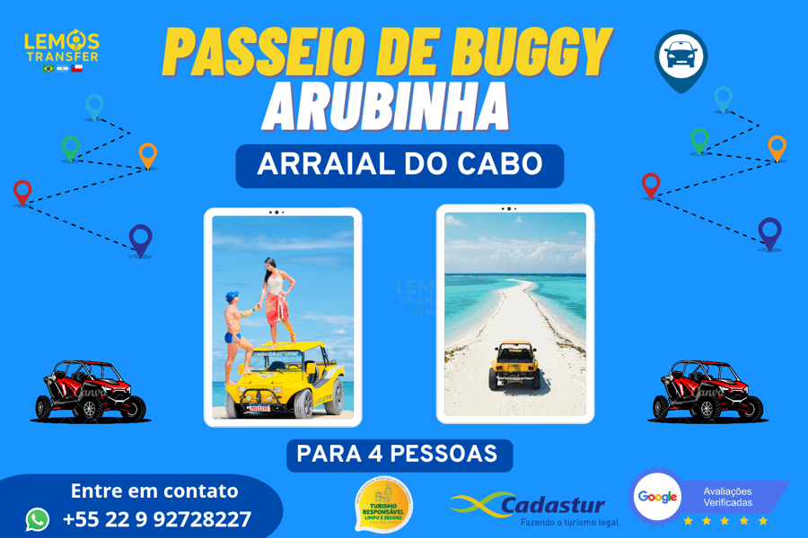 PASSEIO DE BUGGY EM ARUBINHA- ARRAIAL DO CABO 🏖