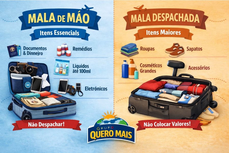 O Que Levar na Mala de Mão e na Mala Despachada em Viagens Internacionais: Guia Completo e Atualizado