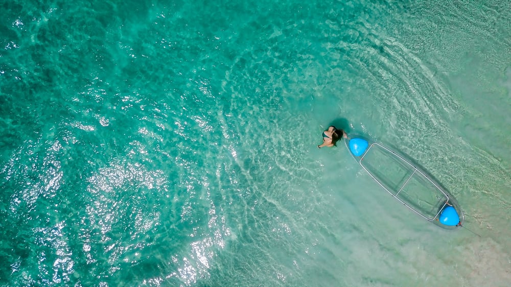 FOTOS DE DRONE NO CAIAQUE TRANSPARENTE
