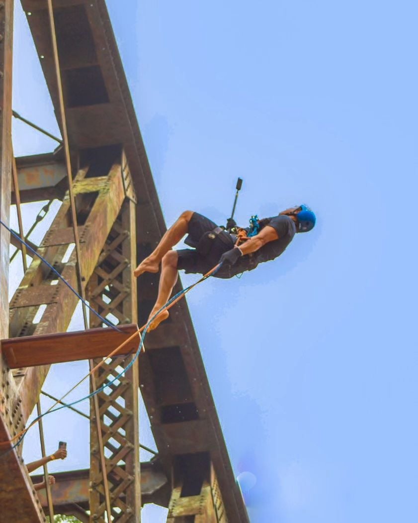 Pêndulo no Pontilhão de Viana