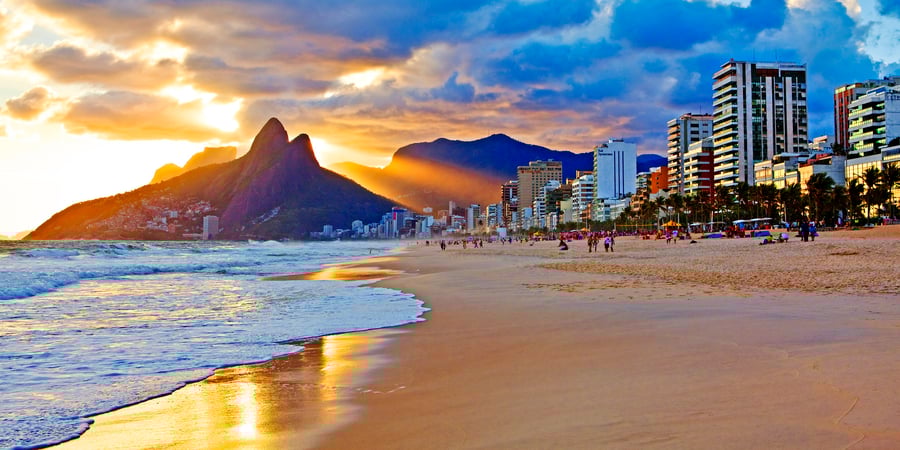 Praia de Ipanema no fim da tarde