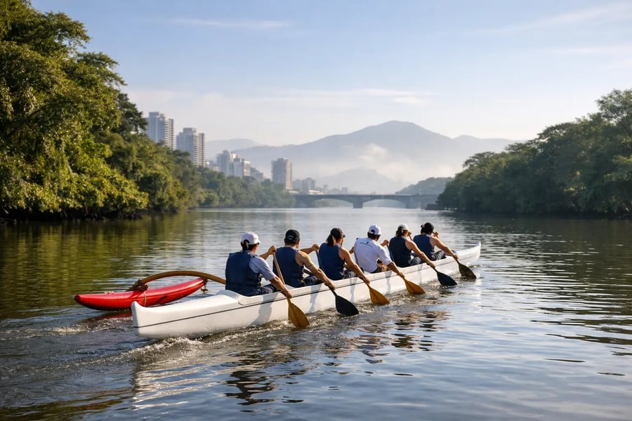 Passeio de canoa havaiana no rio vale a pena?