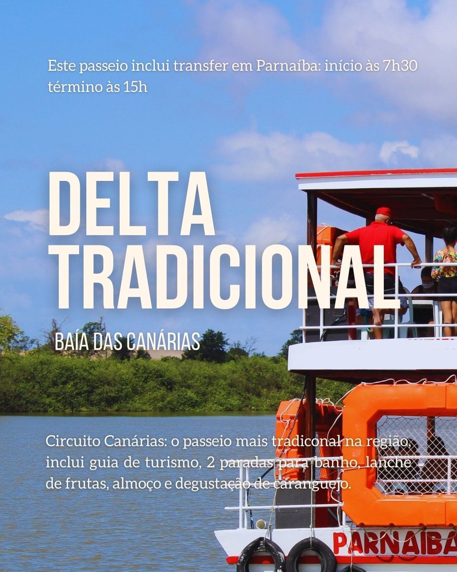 Barco tipo iate / catamarã no delta do Parnaíba - Baía das Canárias