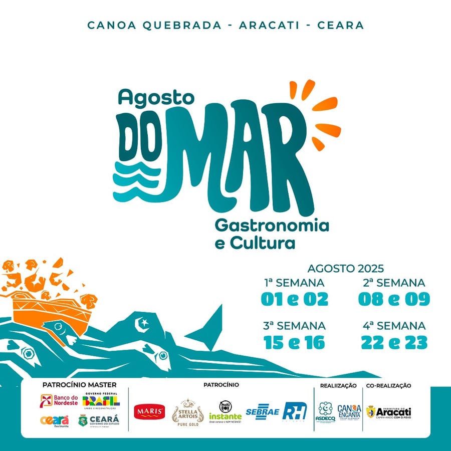 Agosto do Mar 2025: Gastronomia e Cultura em Canoa Quebrada