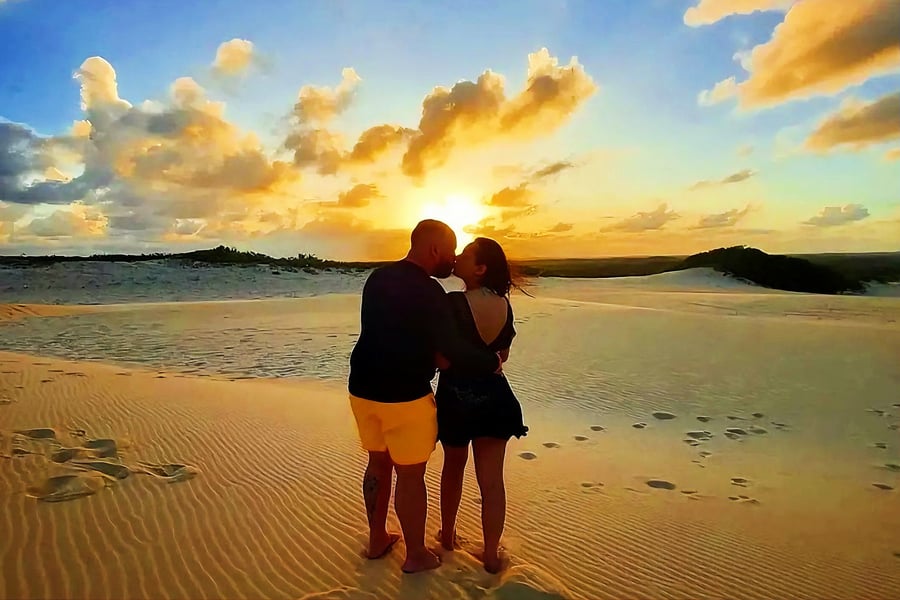 Pôr do Sol nas dunas de Buzios