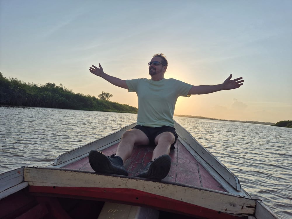 Por do Sol no Rio Amazonas