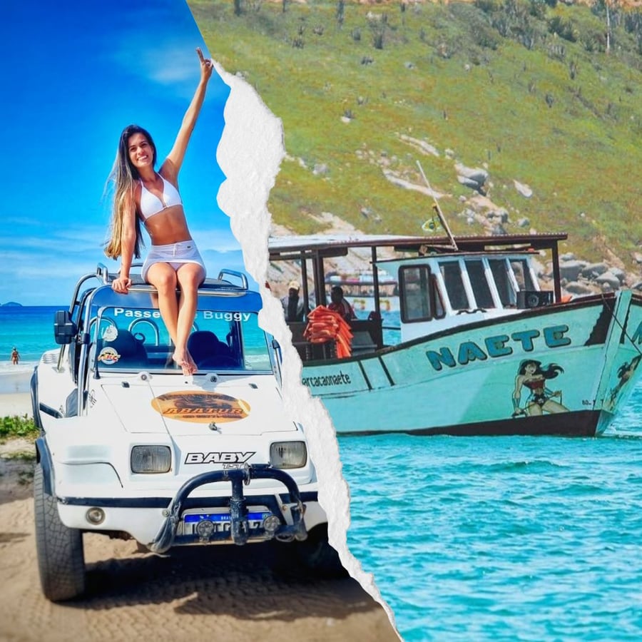 Passeio para toda familia! Barco e buggy em Arraial do Cabo