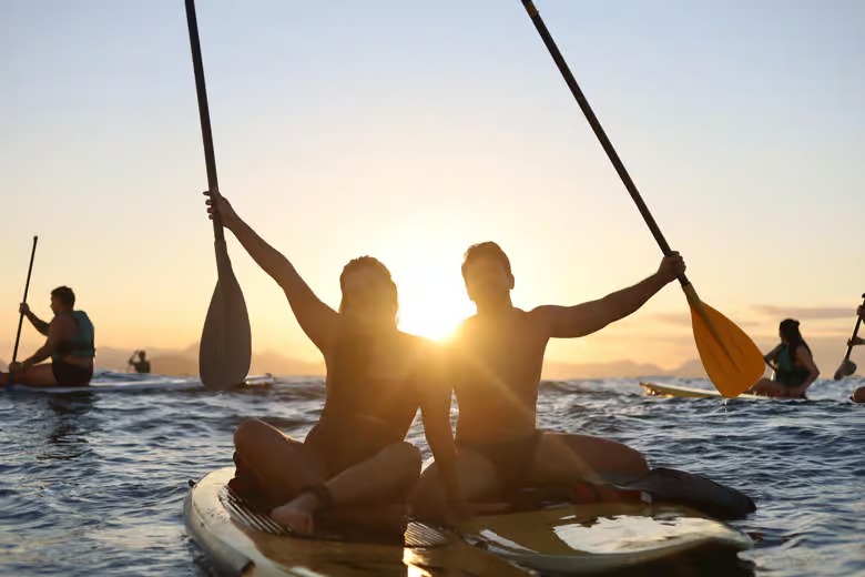 Stand-up paddle no Rio ao nascer do sol - foto 12