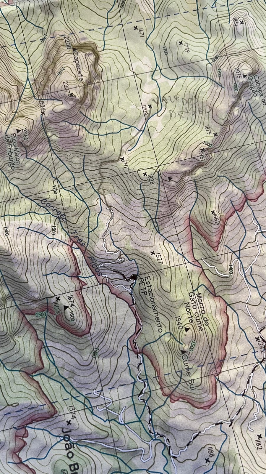 Carta Topográfica criada para o curso