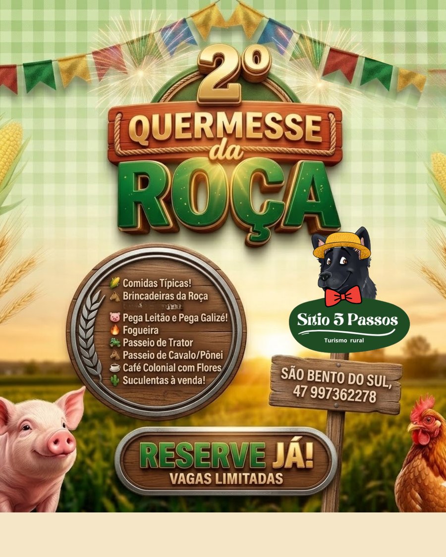 INGRESSO VISITAÇÃO + PASSEIOS SÍTIO 5 PASSOS