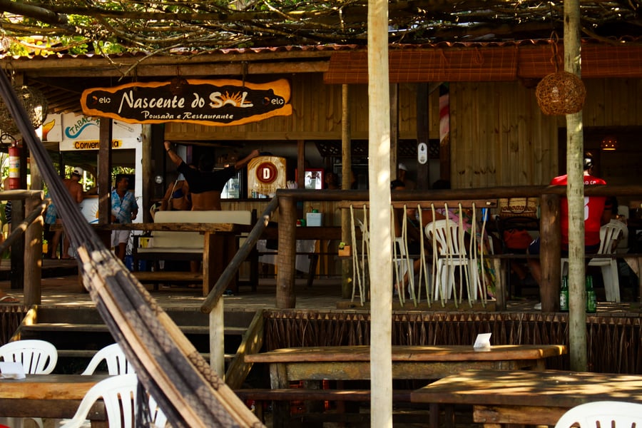 Restaurante Nascente do Sol uma das nossas opções de almoço localizado na Praia da Boca da Barra, em Boipeba. 