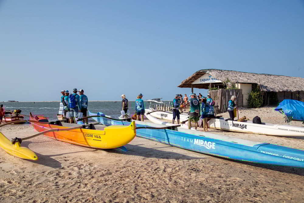 4º dia - embarcando para a última remada rumo a Caburé