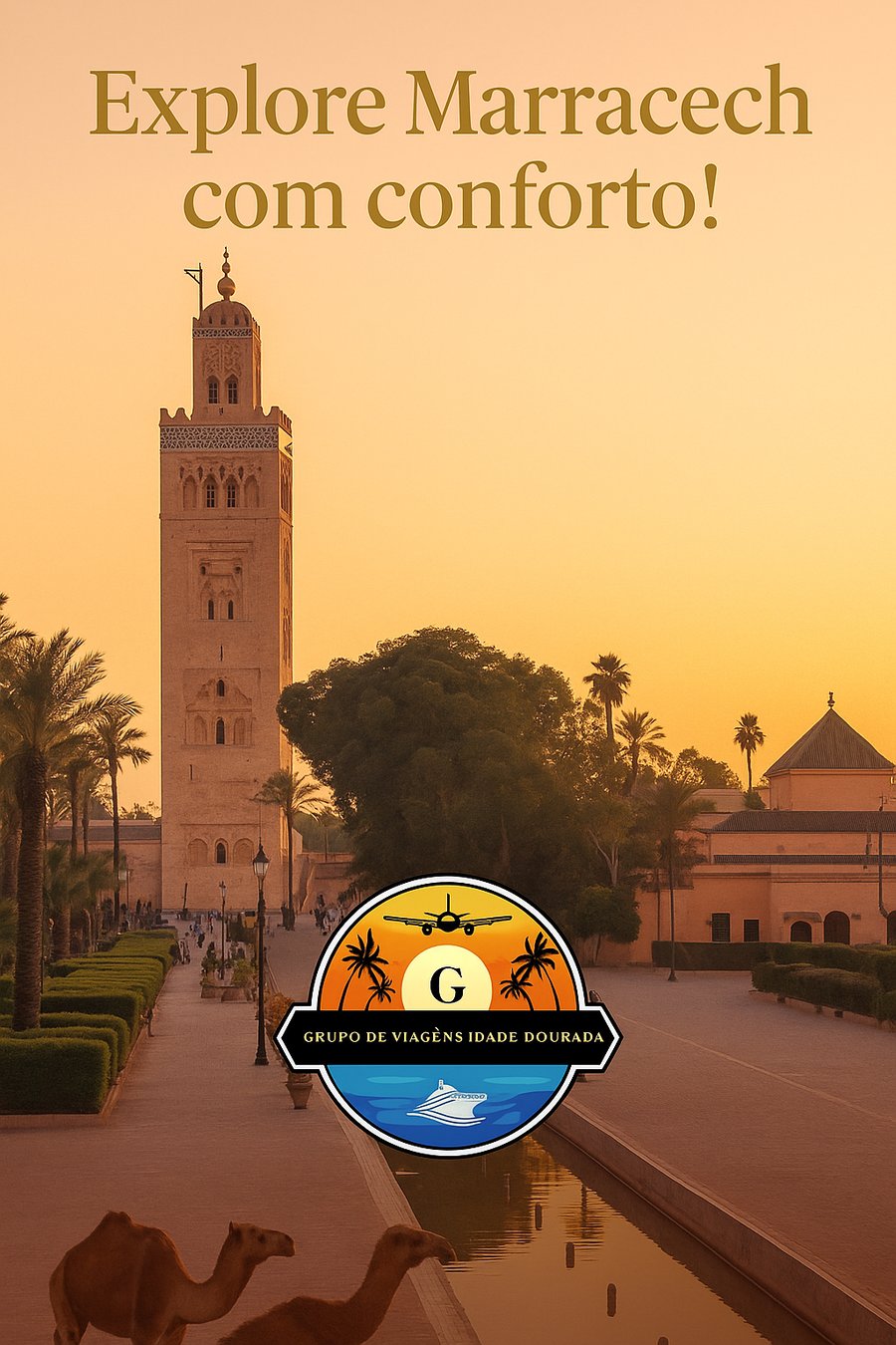 Grupo de viajantes brasileiros sênior 