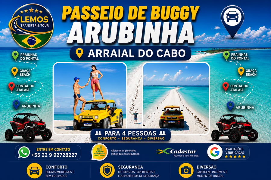PASSEIO DE BUGGY EM ARUBINHA- ARRAIAL DO CABO 🏖