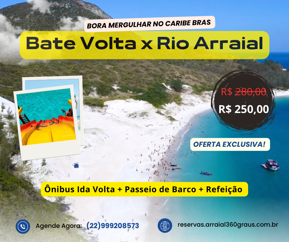 Bate Volta 250,00 por Pessoa