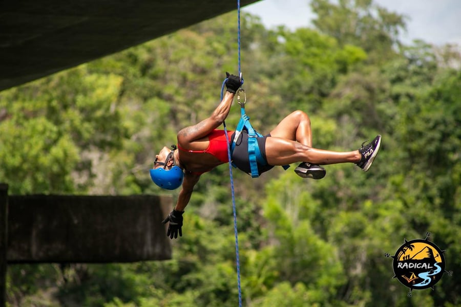 Rapel na ponte de Santa Cruz