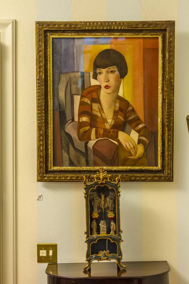Tela de Lasar Segall, retrato da esposa do escritor, na Casa de Guilherme de Almeida