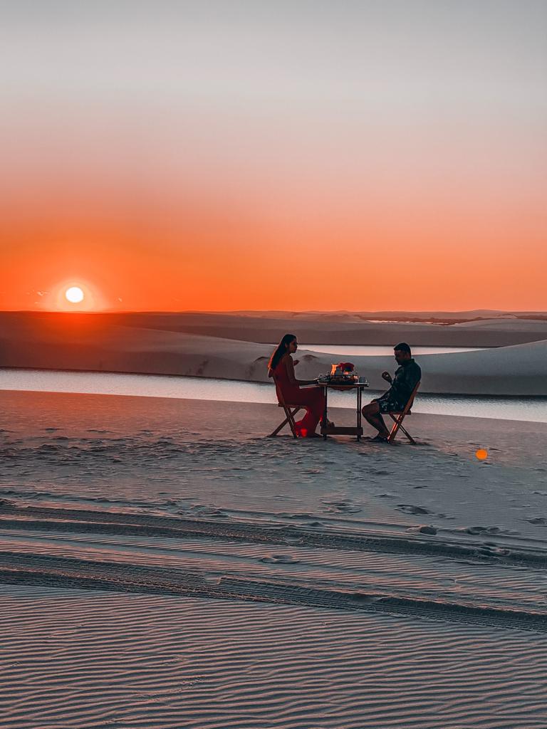 Café da manhã nos Lençóis Maranhenses