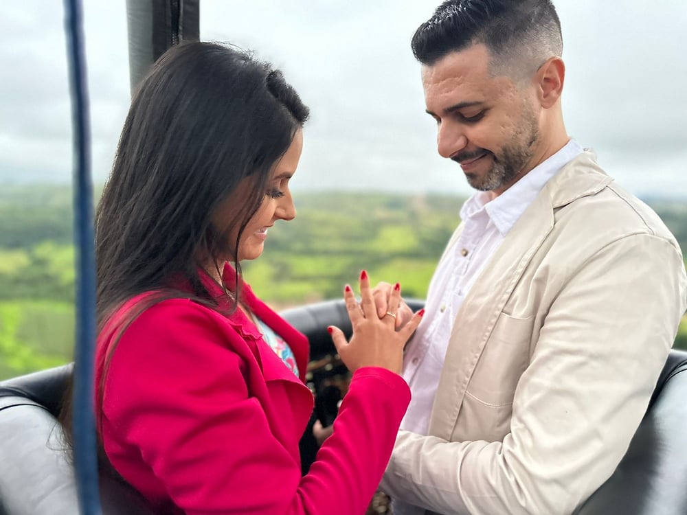 Pedido de casamento no balão em Tiradentes