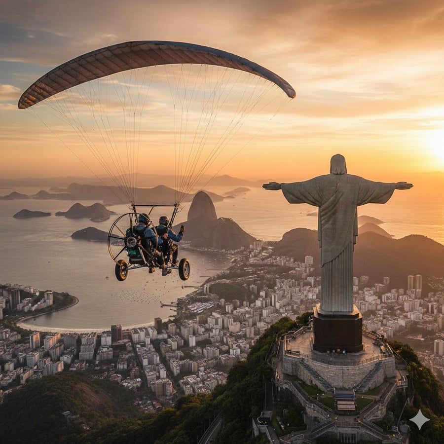 Vôo de Paratrike no Rio de Janeiro