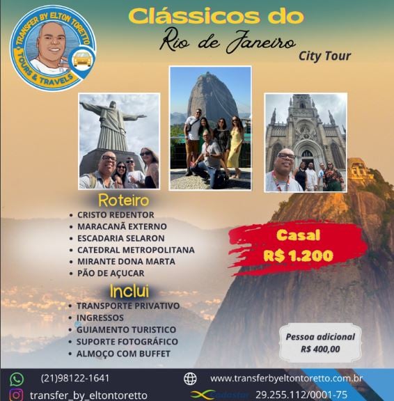 Passeios no Rio de Janeiro com guia e motorista