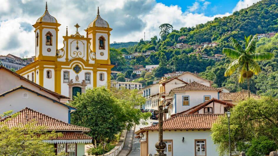 Vista da Basílica Menor de Nossa Senhora do Pilar, em Ouro Preto.
