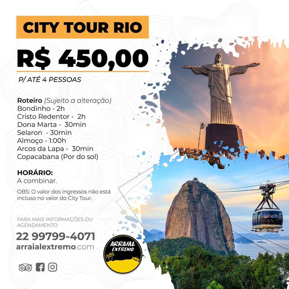 City Tour na Cidade do Rio de Janeiro