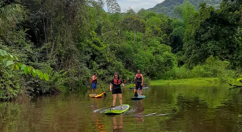 Nosso roteiro de Stand Up Paddle pelo Prumirim vai passar na globo