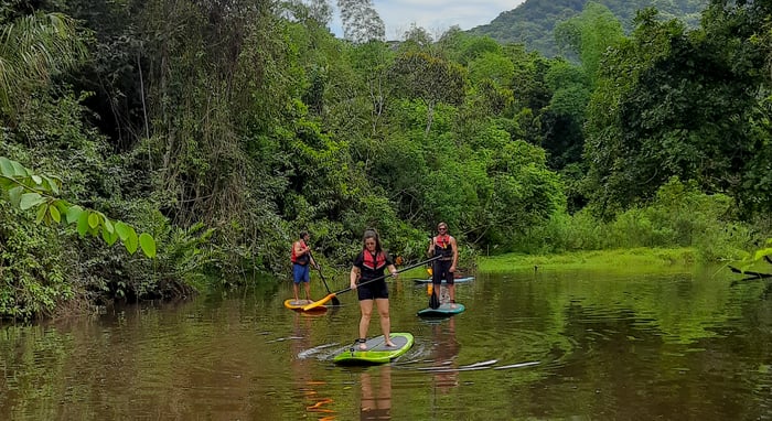 Nosso roteiro de Stand Up Paddle pelo Prumirim vai passar na globo
