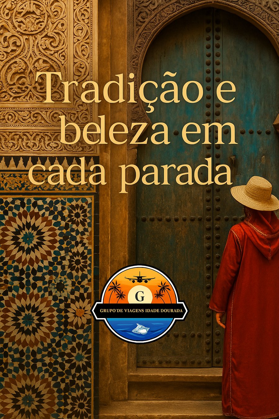 Grupo de viajantes brasileiros sênior 