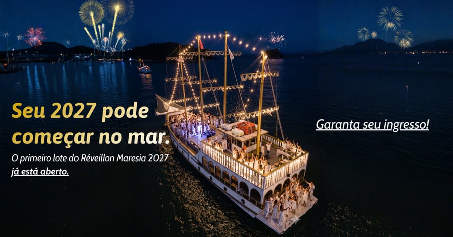 1º Lote: Réveillon Escuna Maresia 2027 — Viva a Virada em Alto-Mar!