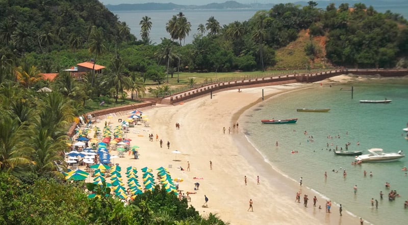 Passeio de Escuna diário só Ilha dos Frades praia Ponta de Nossa Senhora