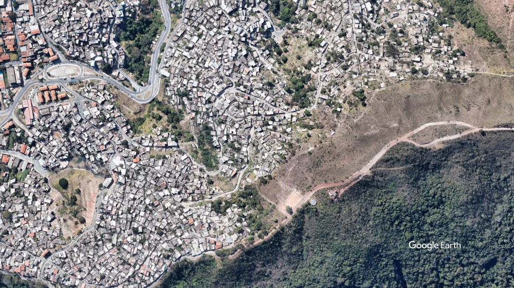 Vista aérea do Aglomerado Serra