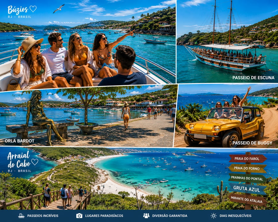 Tours Compartilhados Saindo de Búzios