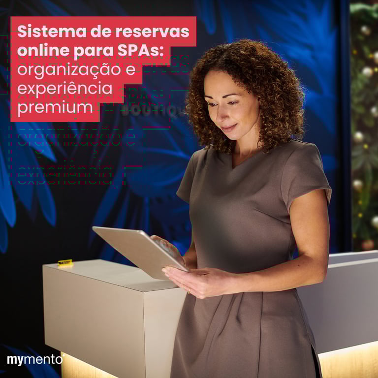 Sistema de reservas online para SPAs organizado em agenda digital, proporcionando experiência premium ao cliente desde o agendamento